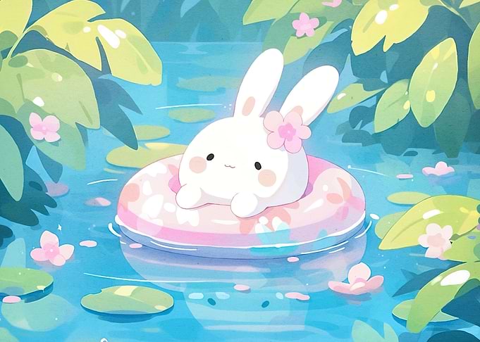 Cute Bunny Pool Float