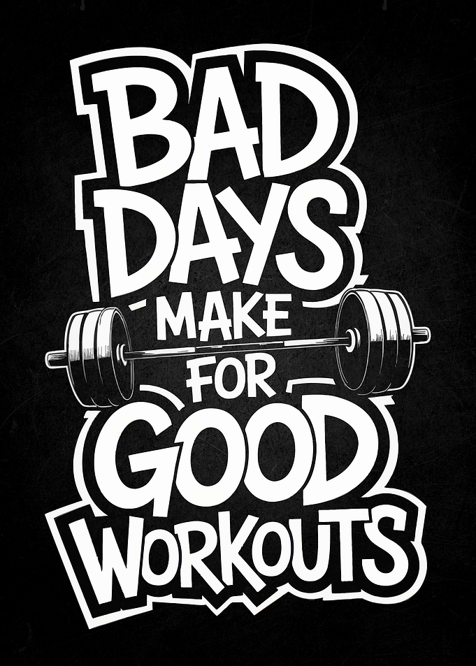 Bad Days Good Workouts Motivational Poster