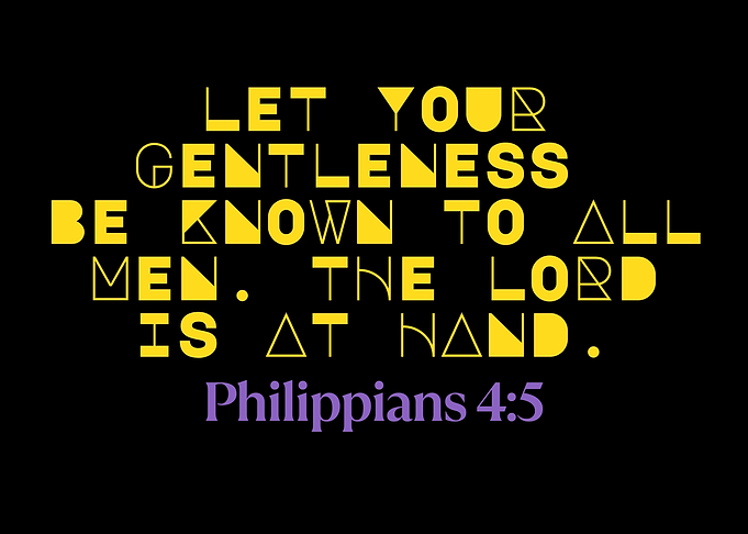 Philippians 4:5 Typography Art