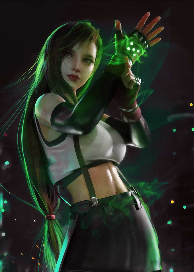 Woman with Green Energy
