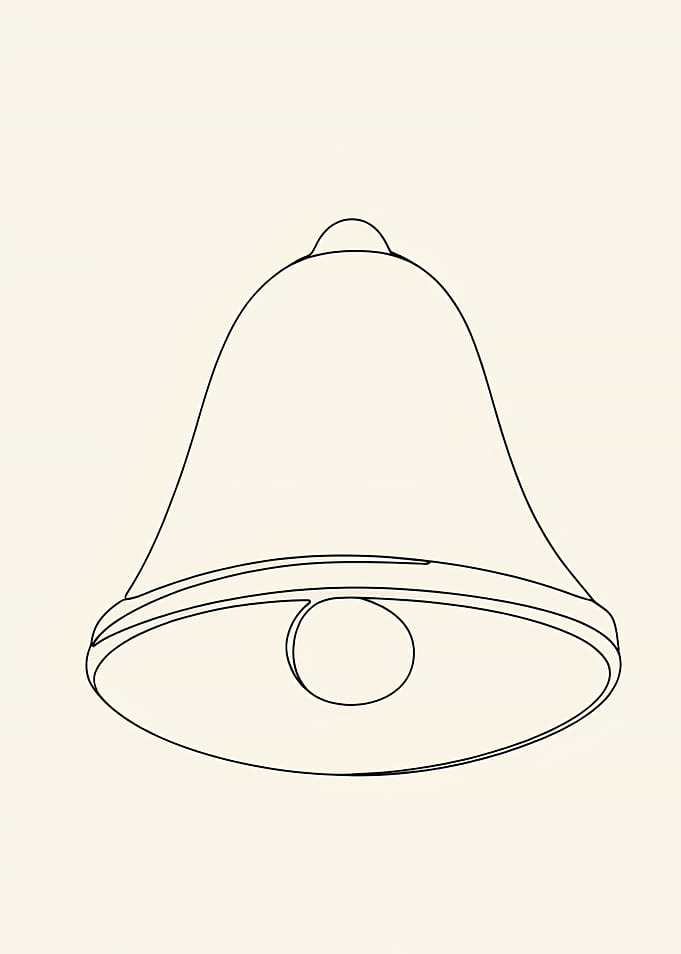 Bell Minimalist Line Art