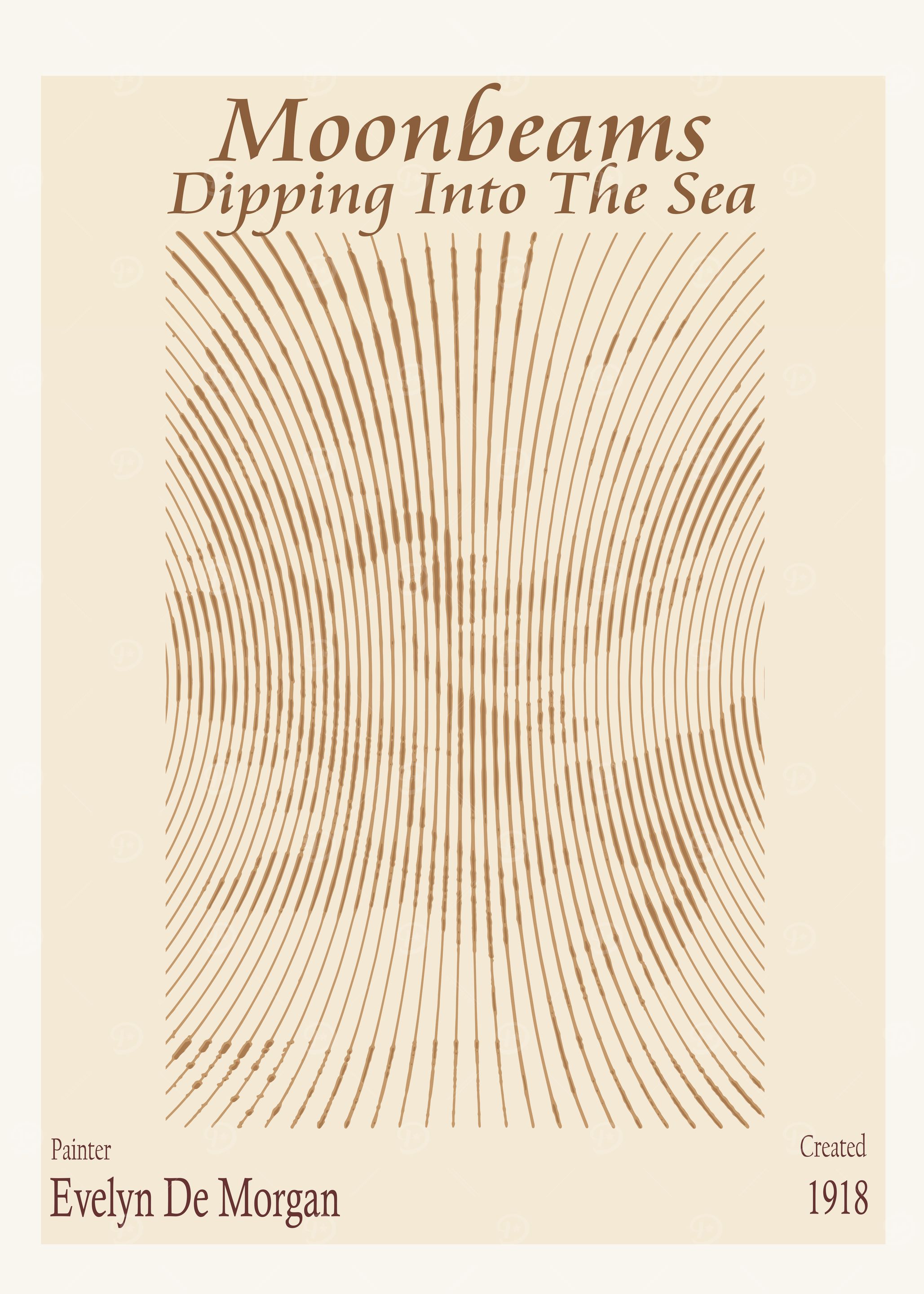 Moonbeams Dipping Into The Sea Art