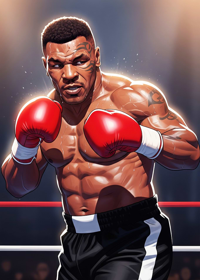 Mike Tyson Boxing Portrait