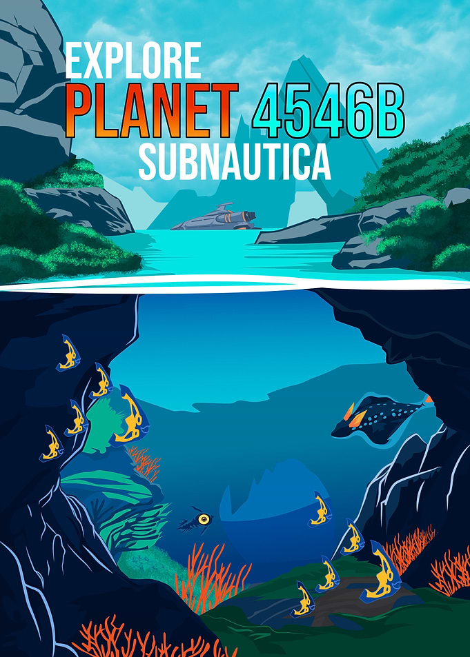 Subnautica Planet 4546B Travel Poster