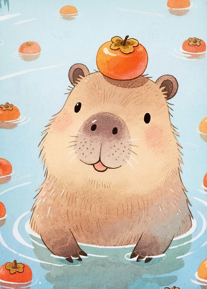 Capybara Persimmon Head