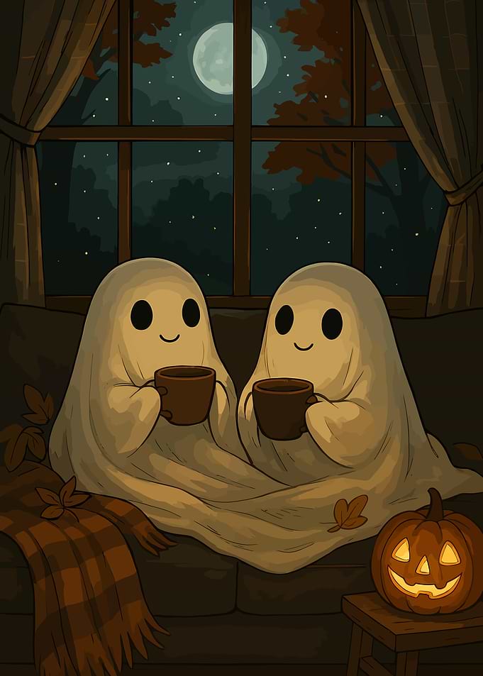 Ghosts cozy Halloween Night