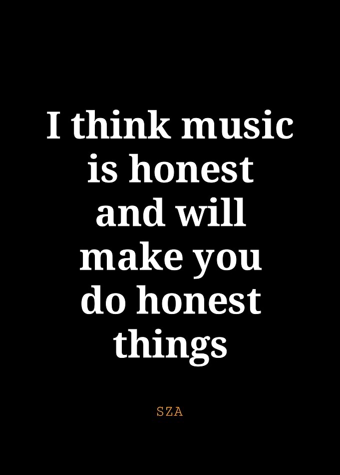 SZA Quote: Music and Honesty