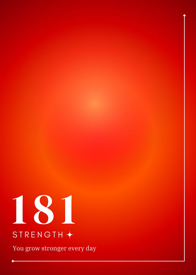 181 Strength Angel numbers aura
