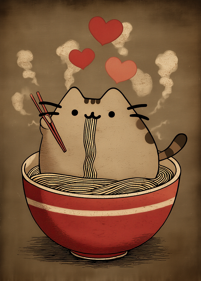 Cat Ramen Love
