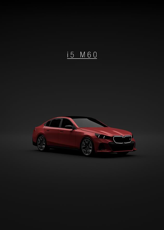 BMW i5 M60 2024 Red Front