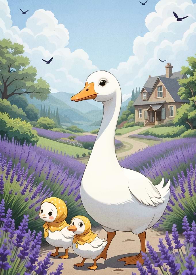 Goose Ducklings Lavender