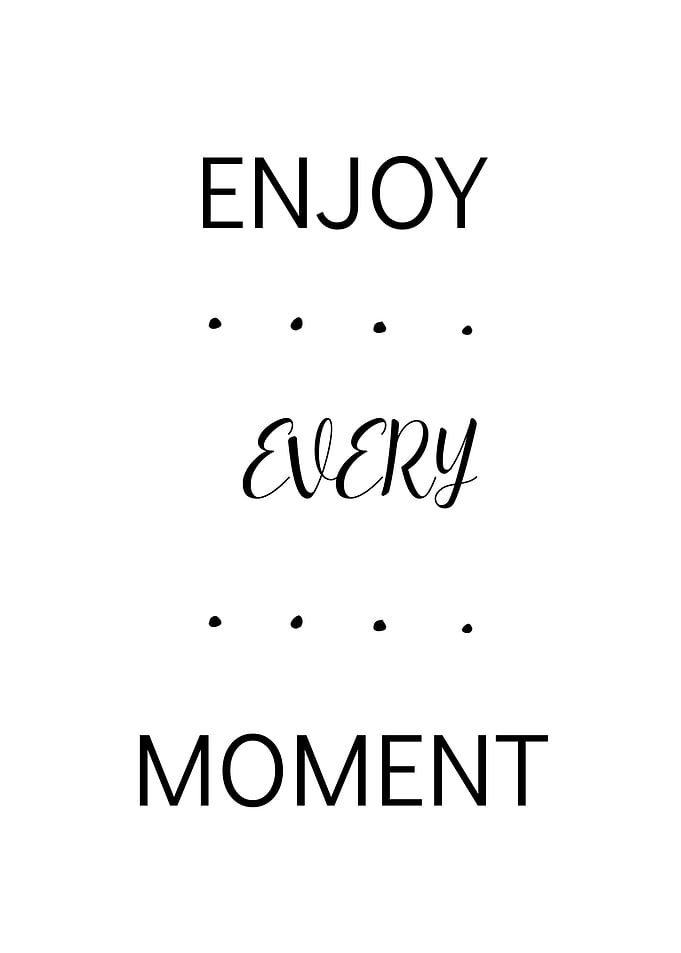 Enjoy Every Moment Text Art