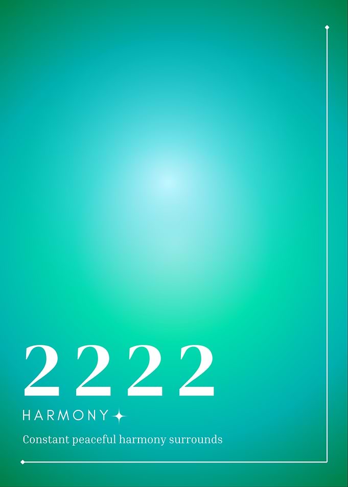 2222 Harmony Angel numbers aura
