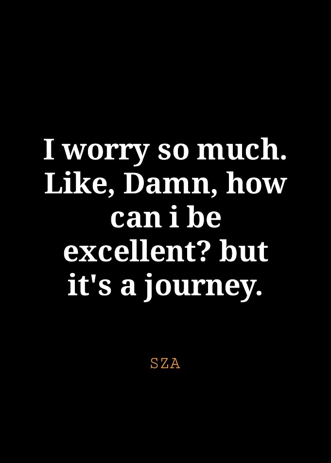 SZA Quote: Excellence is a Journey