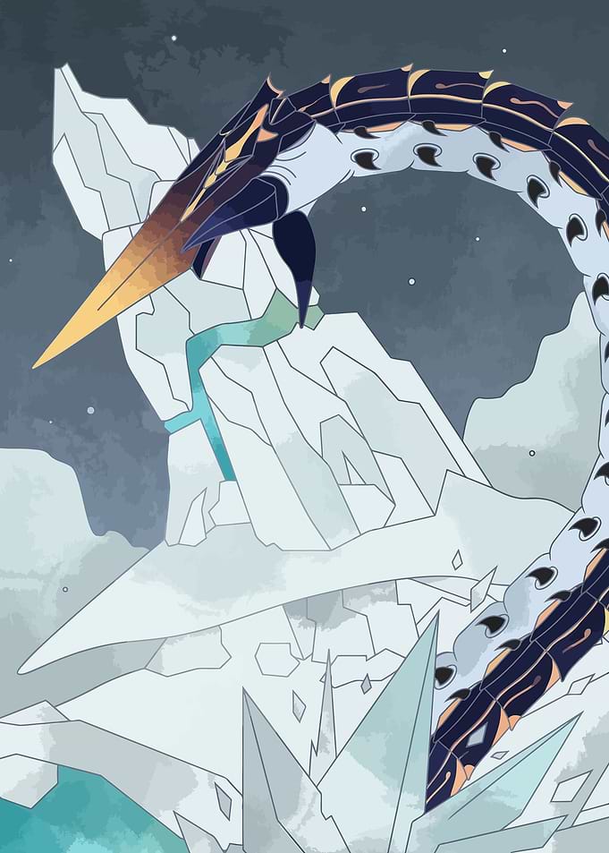 Ice Dragon Illustration