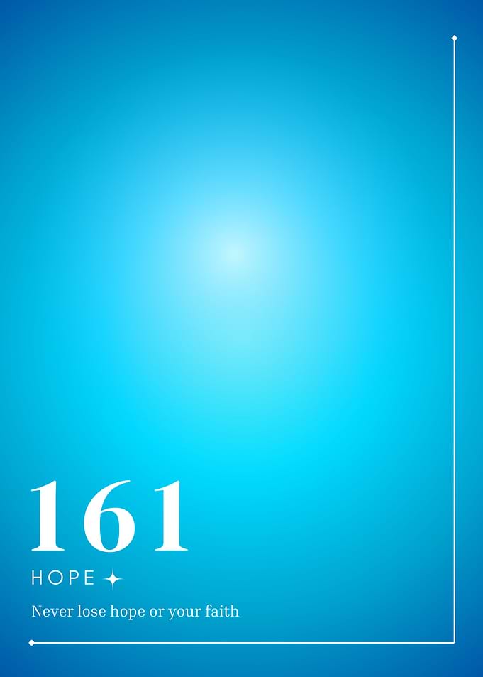 161 Hope Angel numbers aura