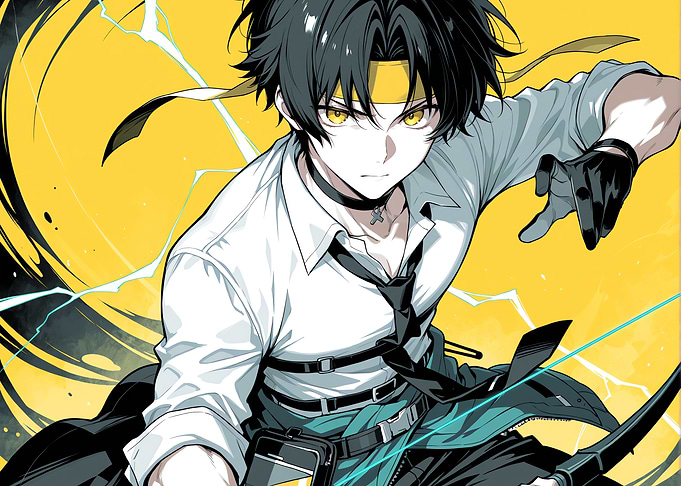 with yellow background