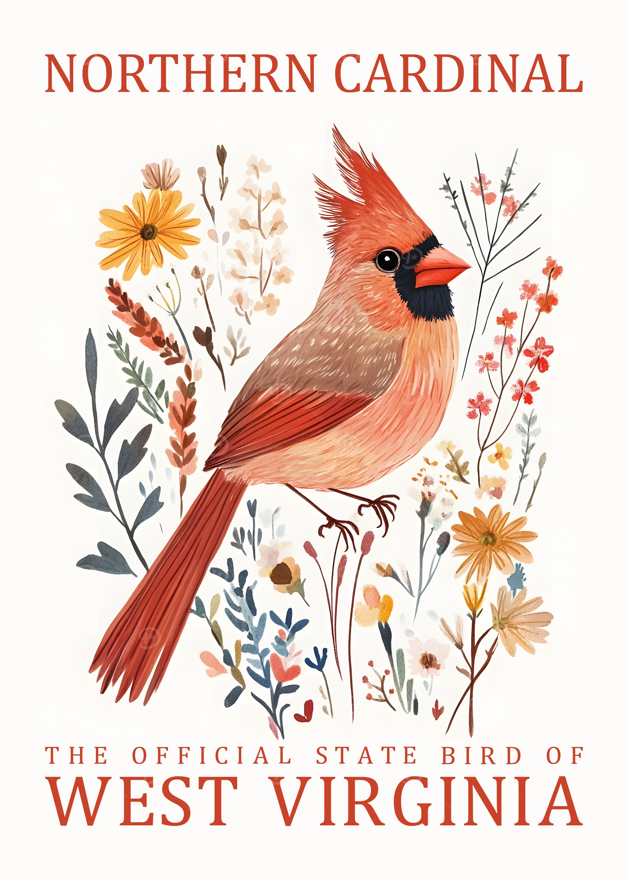 Northern Cardinal West Virginia State Bird