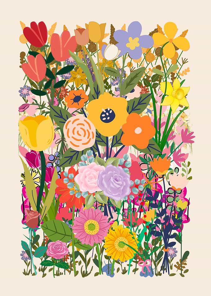 Colorful Floral Illustration