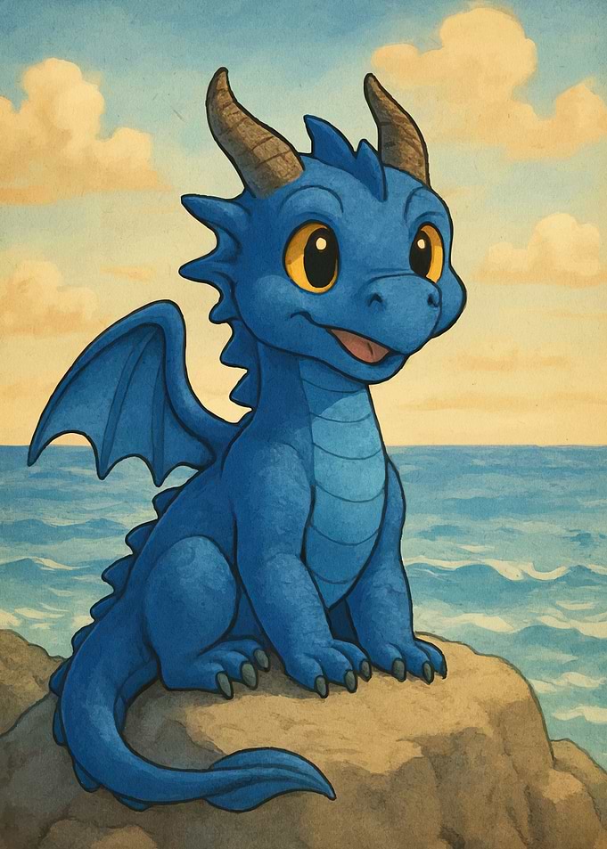 Cute Dragon the Sea