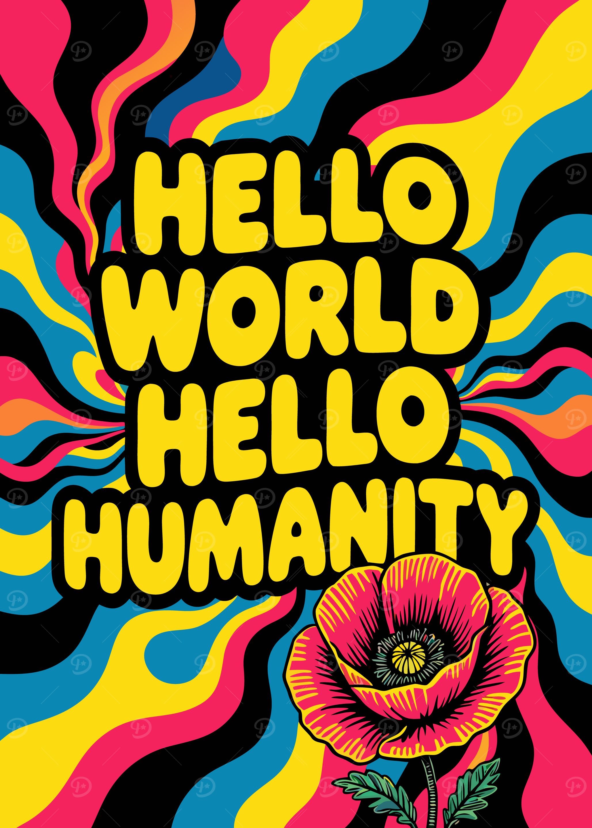 Hello World Hello Humanity Art