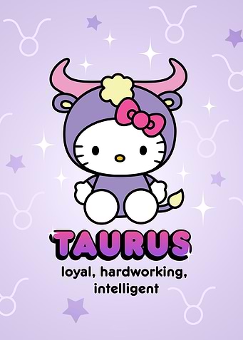 hello kitty taurus zodiac sign
