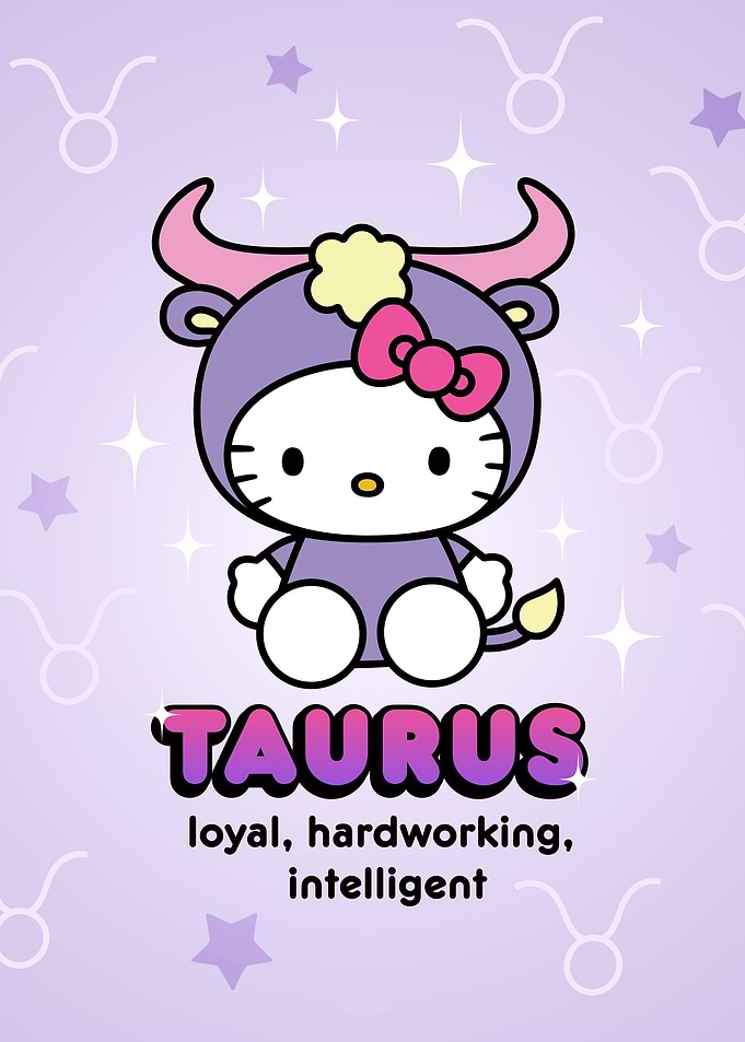 hello kitty taurus zodiac sign