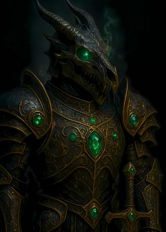 Dragon Knight Armor with Emeralds