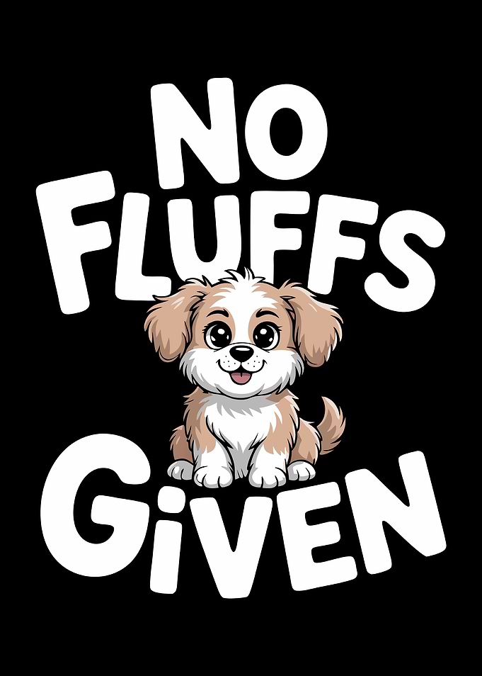 No Fluffs Given Funny Cute Dog