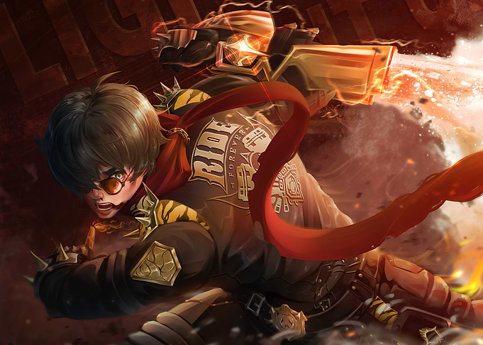 Dynamic Character Art with Weapon