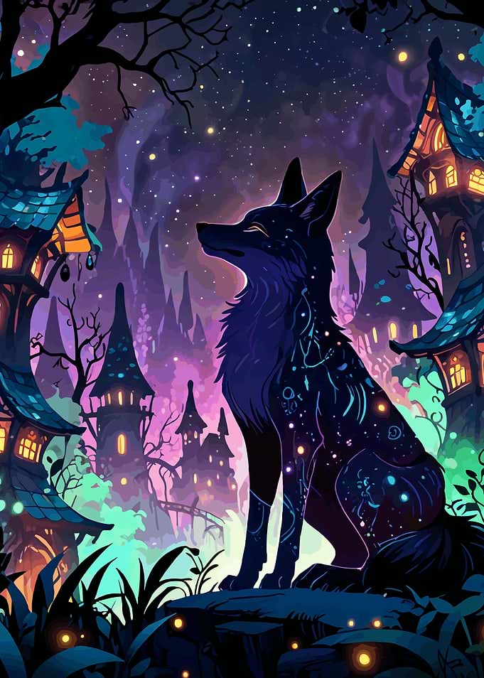 Magical Fox in Fantasy Village