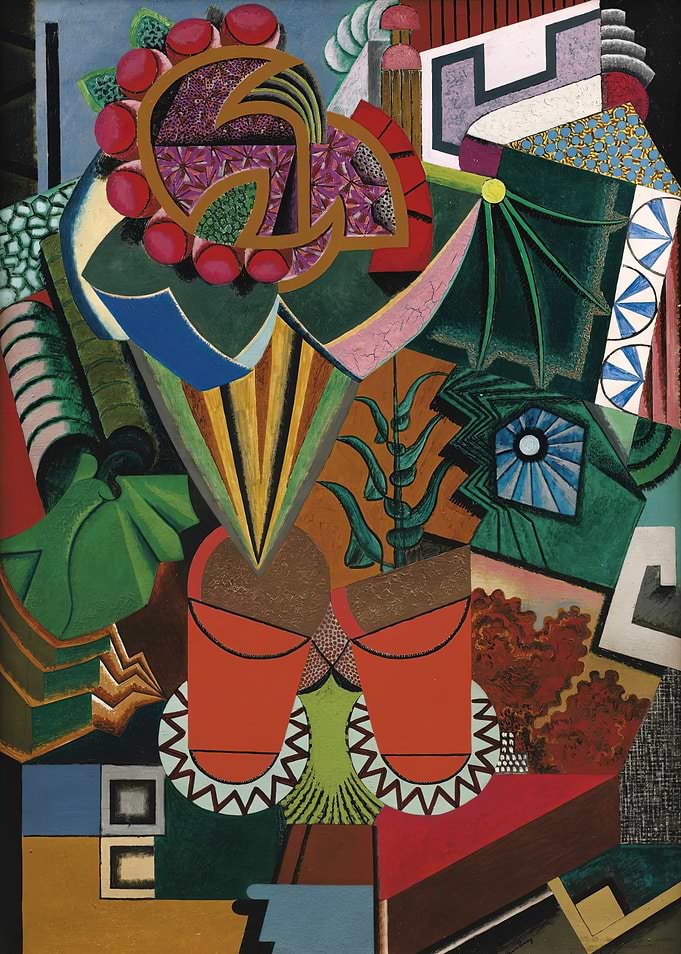 Abstract Still Life with Geometric Shapes