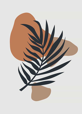 Minimalist Palm Leaf Art Print