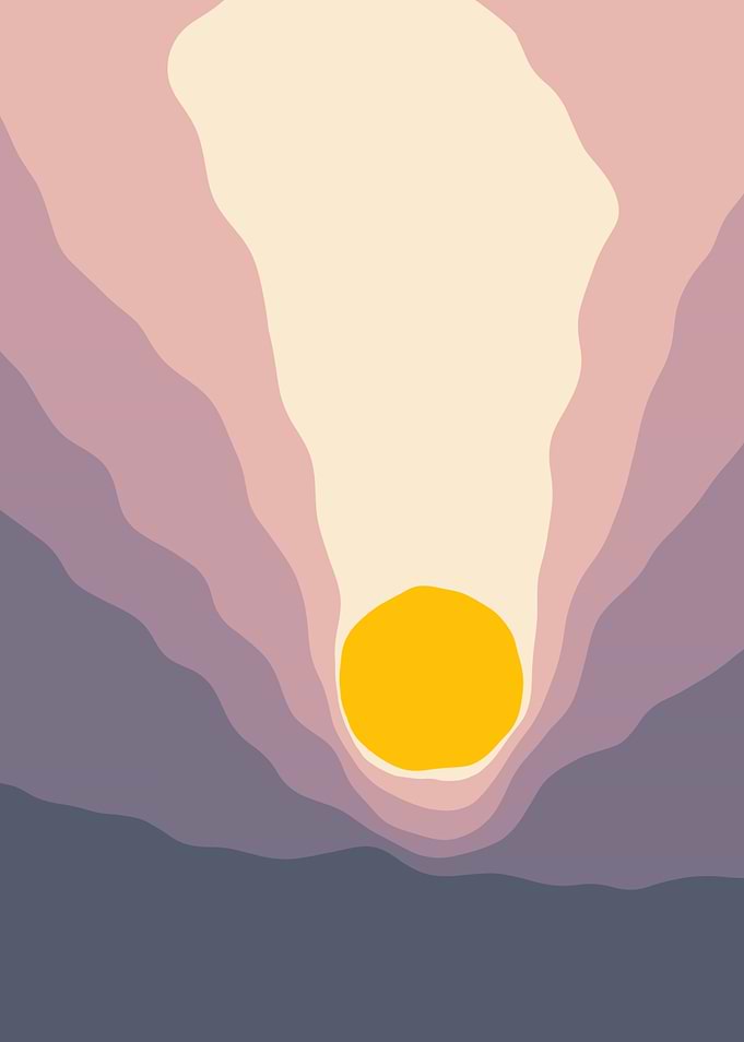 Abstract Sunset Landscape