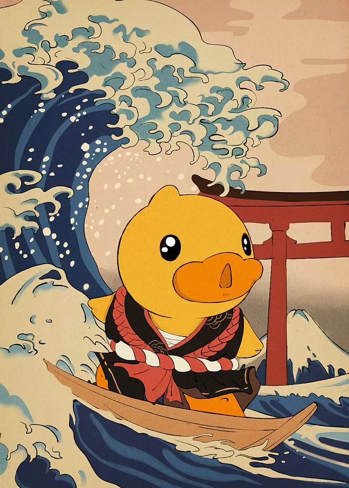 Duck Ukiyo-e Style