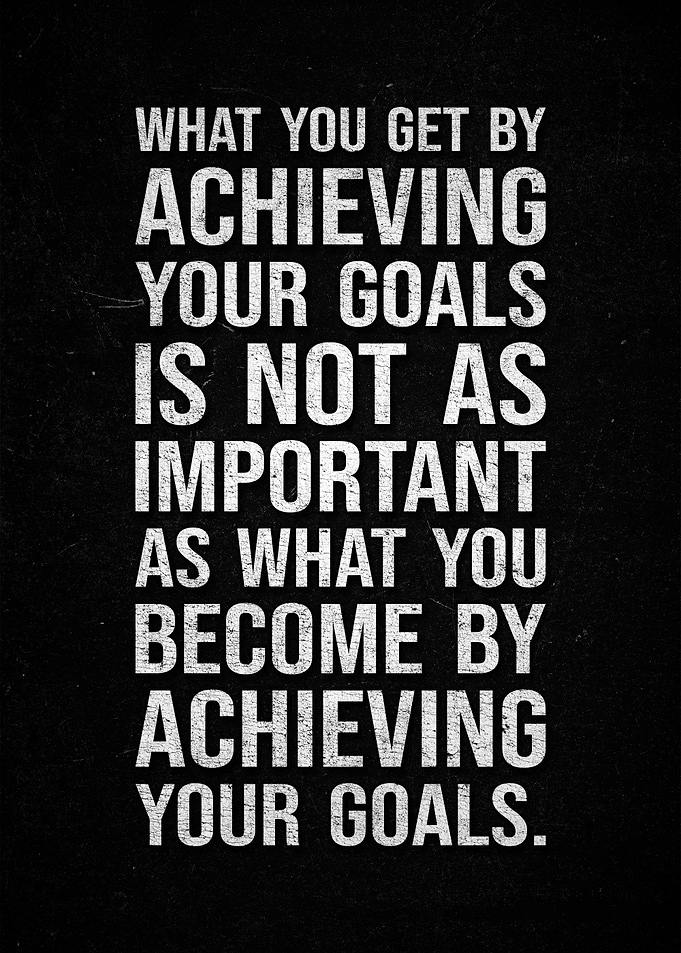 Achieving Goals Inspirational Quote Poster