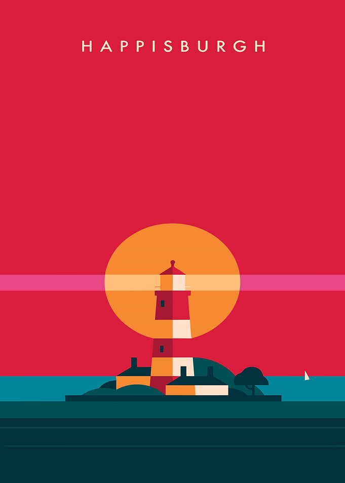 Happisburgh Lighthouse Minimalist Art
