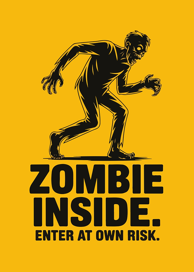 Zombie Inside. Enter at Own Risk.
