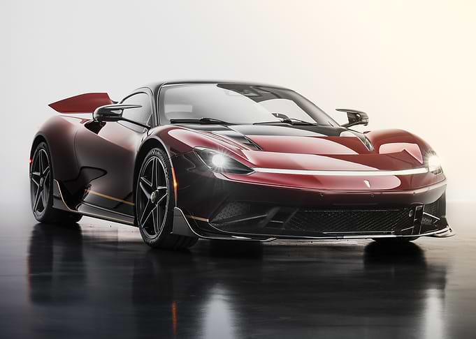 Maroon Sports Car Studio Shot