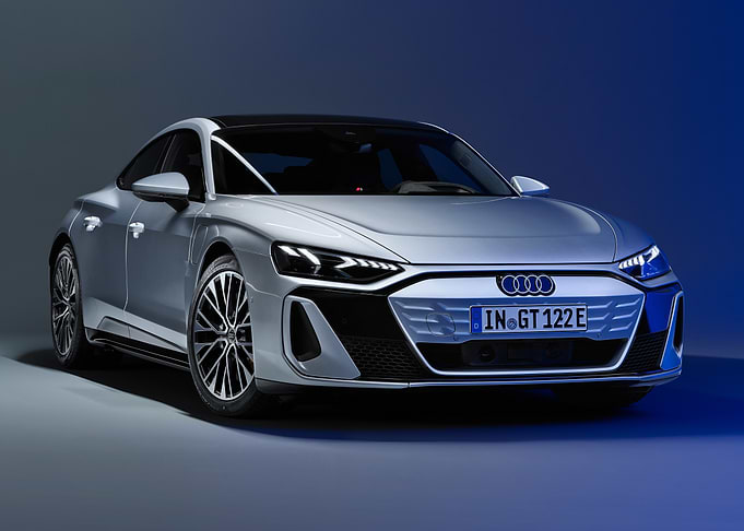 Silver Audi e-tron GT Studio Shot