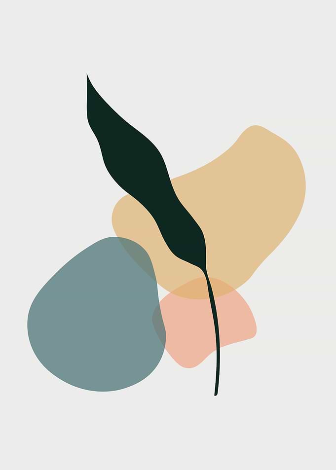 Abstract Leaf and Shapes Art