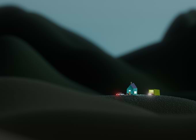 House and the hills