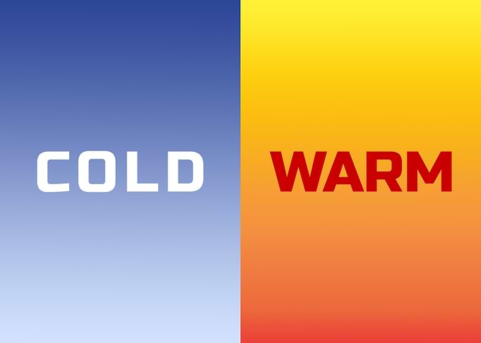 Gradient contrast cold warm