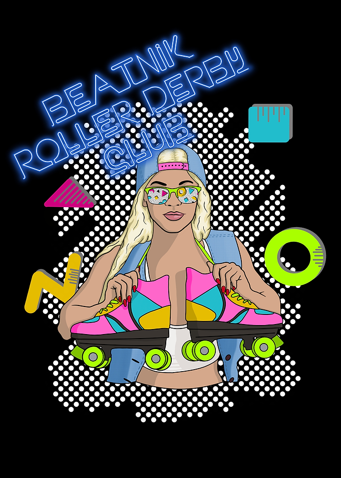 Beatnik Roller Derby Club - Retro Girl