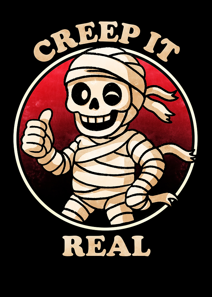 Creep It Real Mummy Cartoon