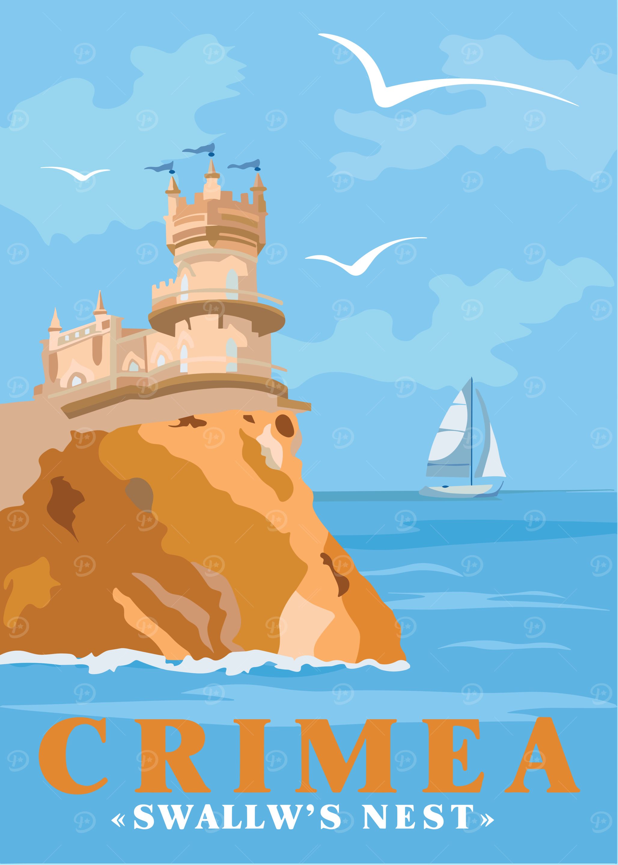 Crimea Swallow's Nest Travel Poster