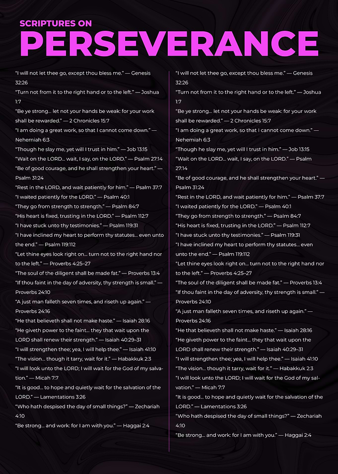 Scriptures on Perseverance