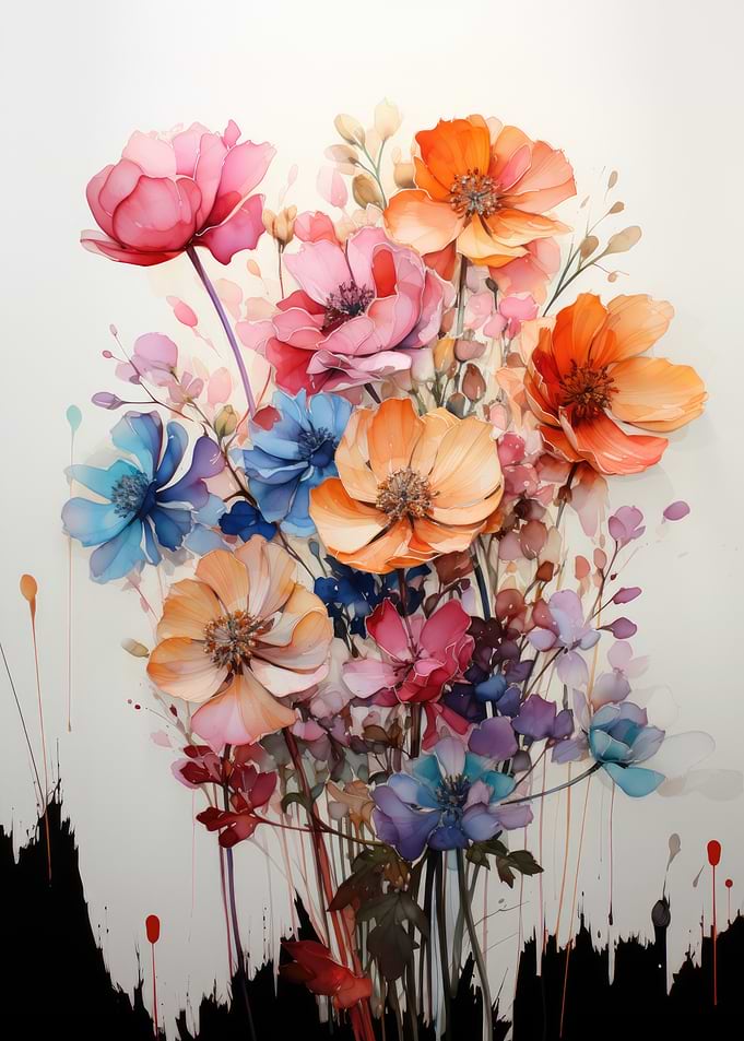 Watercolor Floral Bouquet