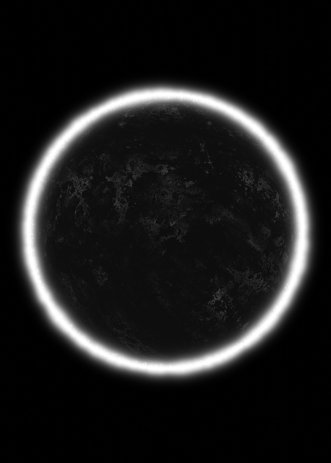 Grayscale Planetary Eclipse