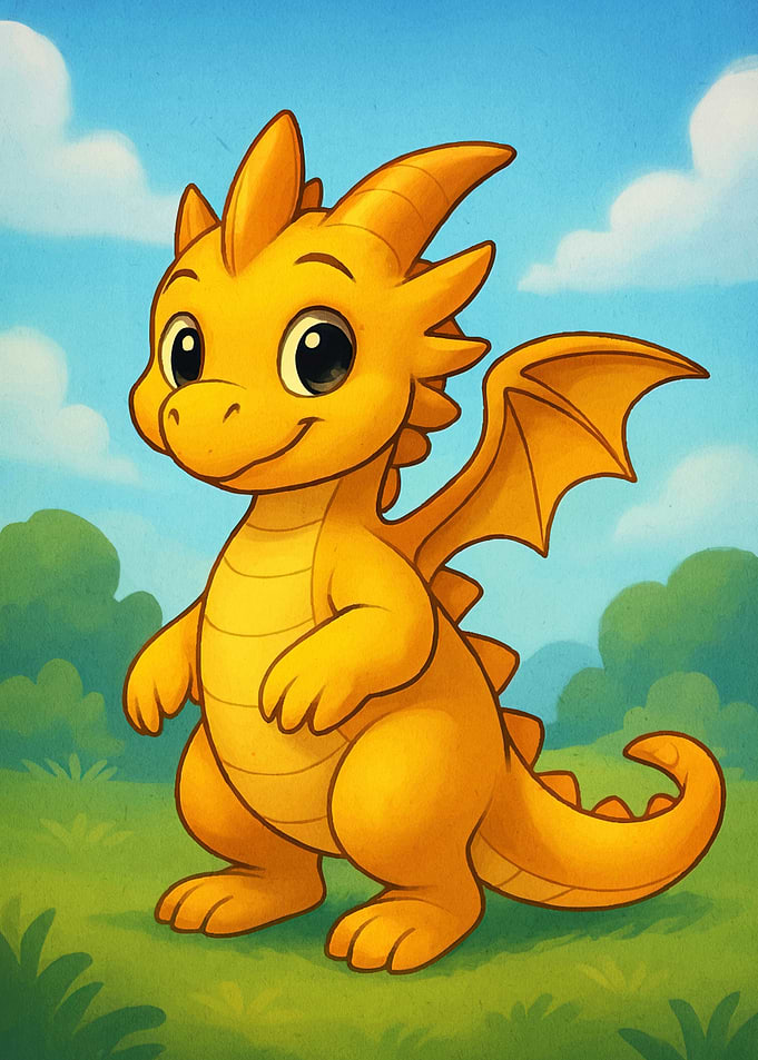 Cute Dragon Cartoon